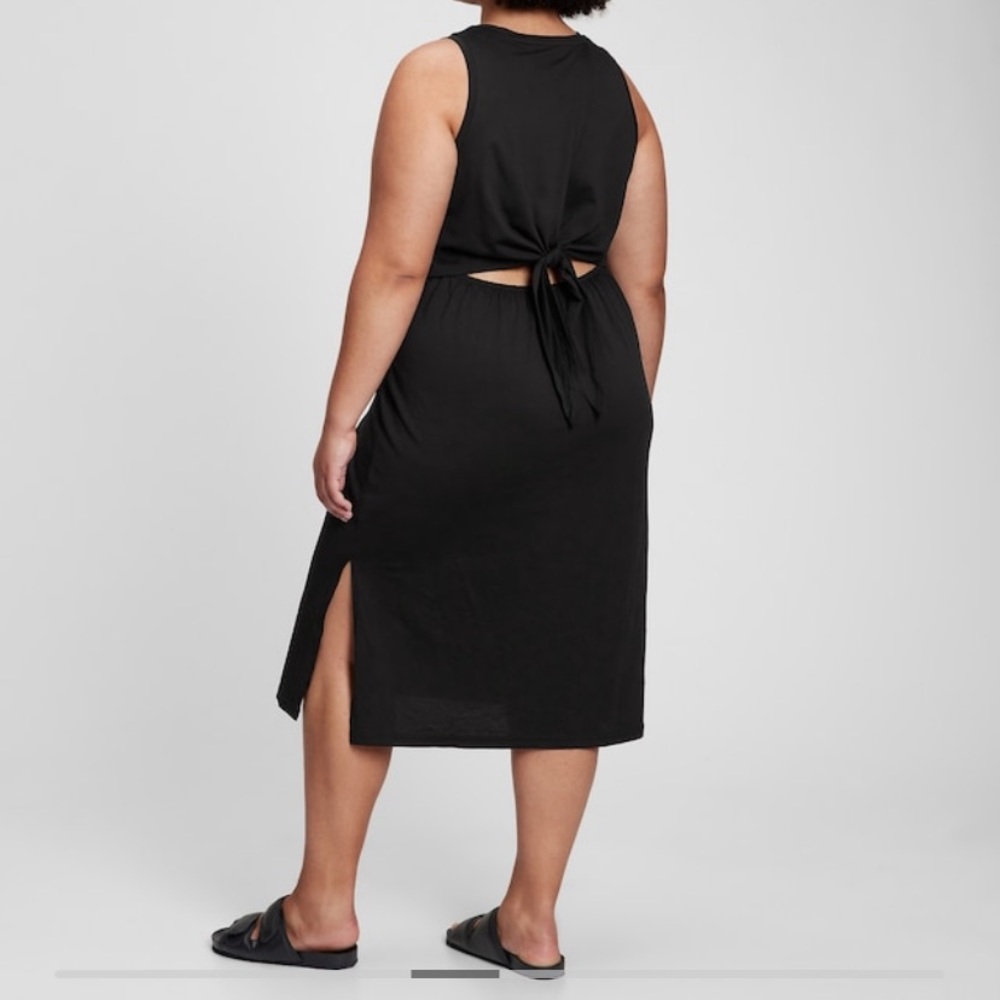 GAP sz XL Tie-Back Midi Dress in black 🖤 worn one/washed once